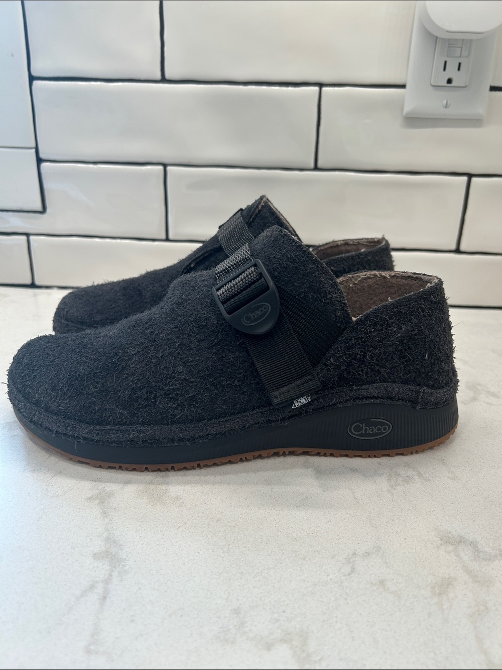 Chaco Paonia Clog Women’s Size 9 Charcoal Suede Wool - Picture 4 of 16